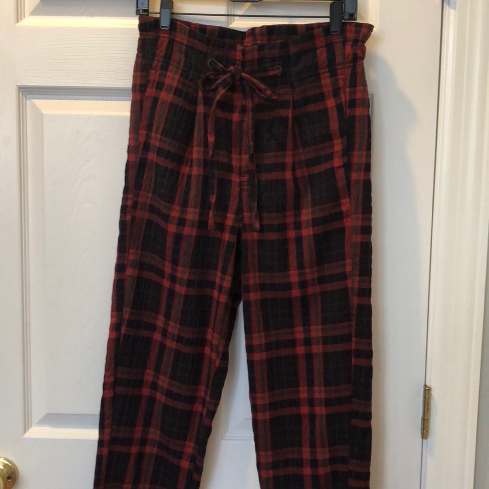 Free People plaid trousers